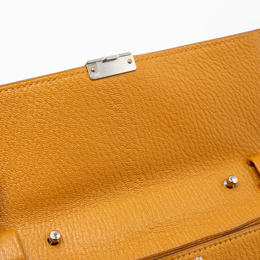 HERMES CLIC 16 WALLET CHEVRE MYSORE CARAMEL SHW