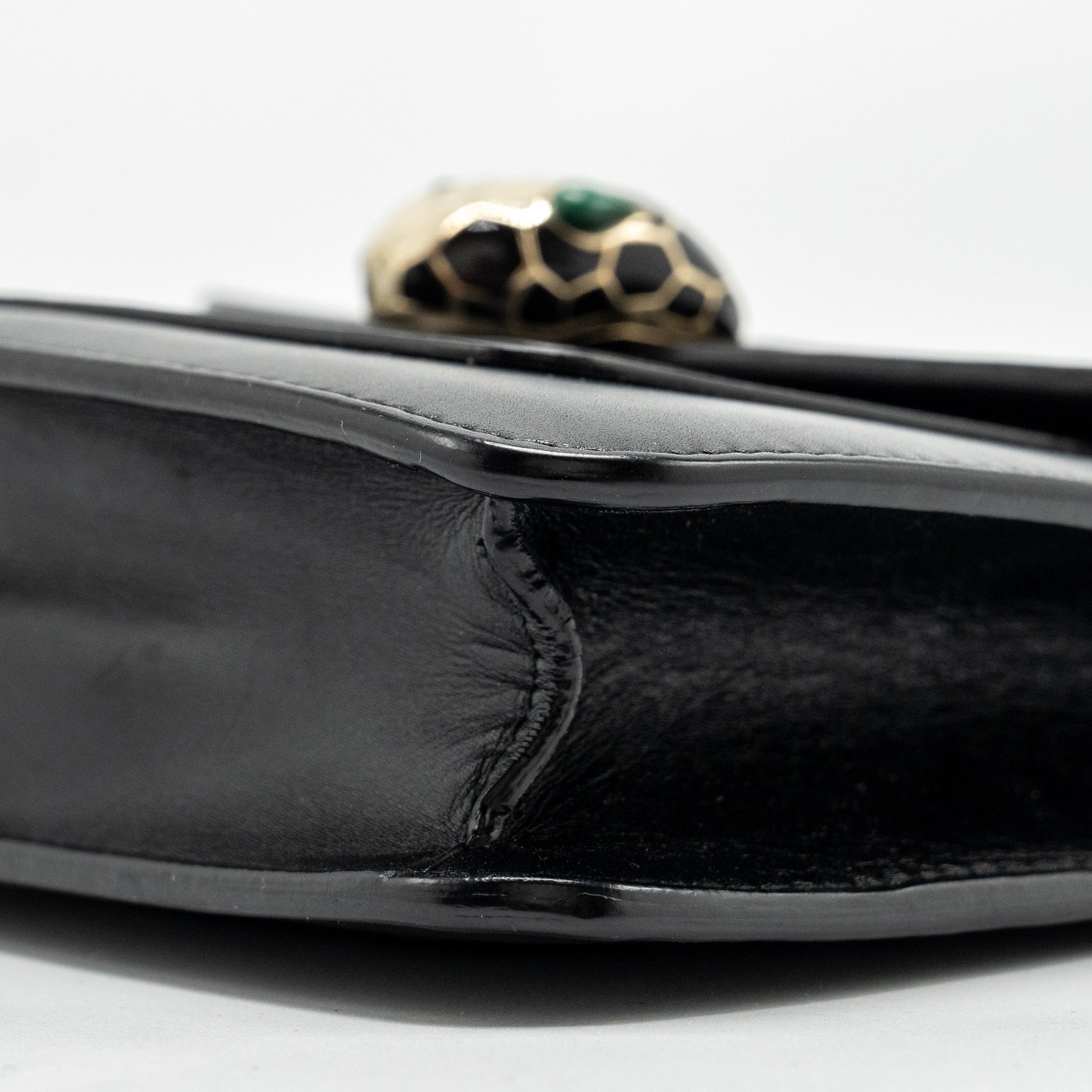 BVLGARI SERPENTI FOREVER CROSSBODY BAG CALFSKIN BLACK LGHW