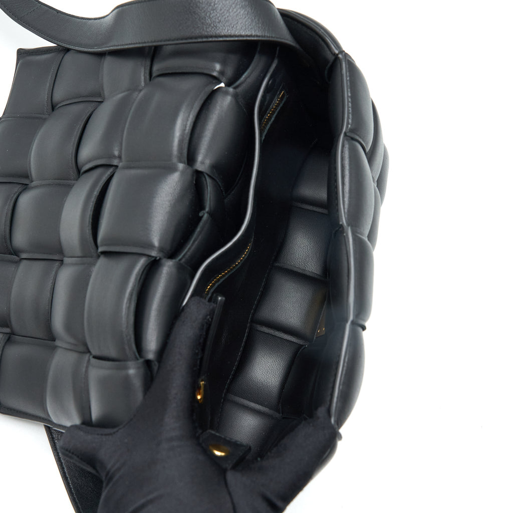 BOTTEGA VENETA PADDED CASSETTE BLACK GHW
