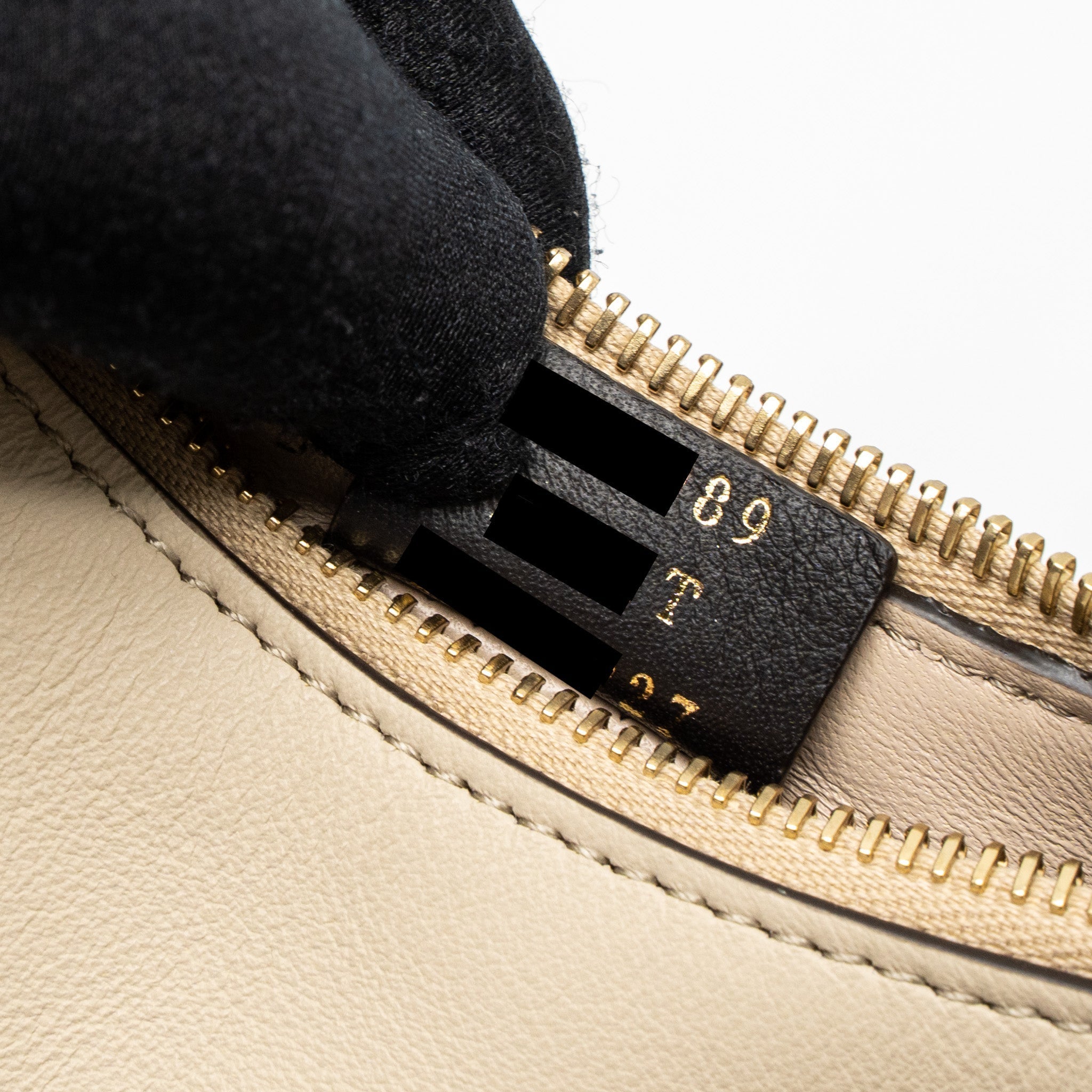 FENDI NANO FENDIGRAPHY LEATHER CHARM CALFSKIN BEIGE GHW