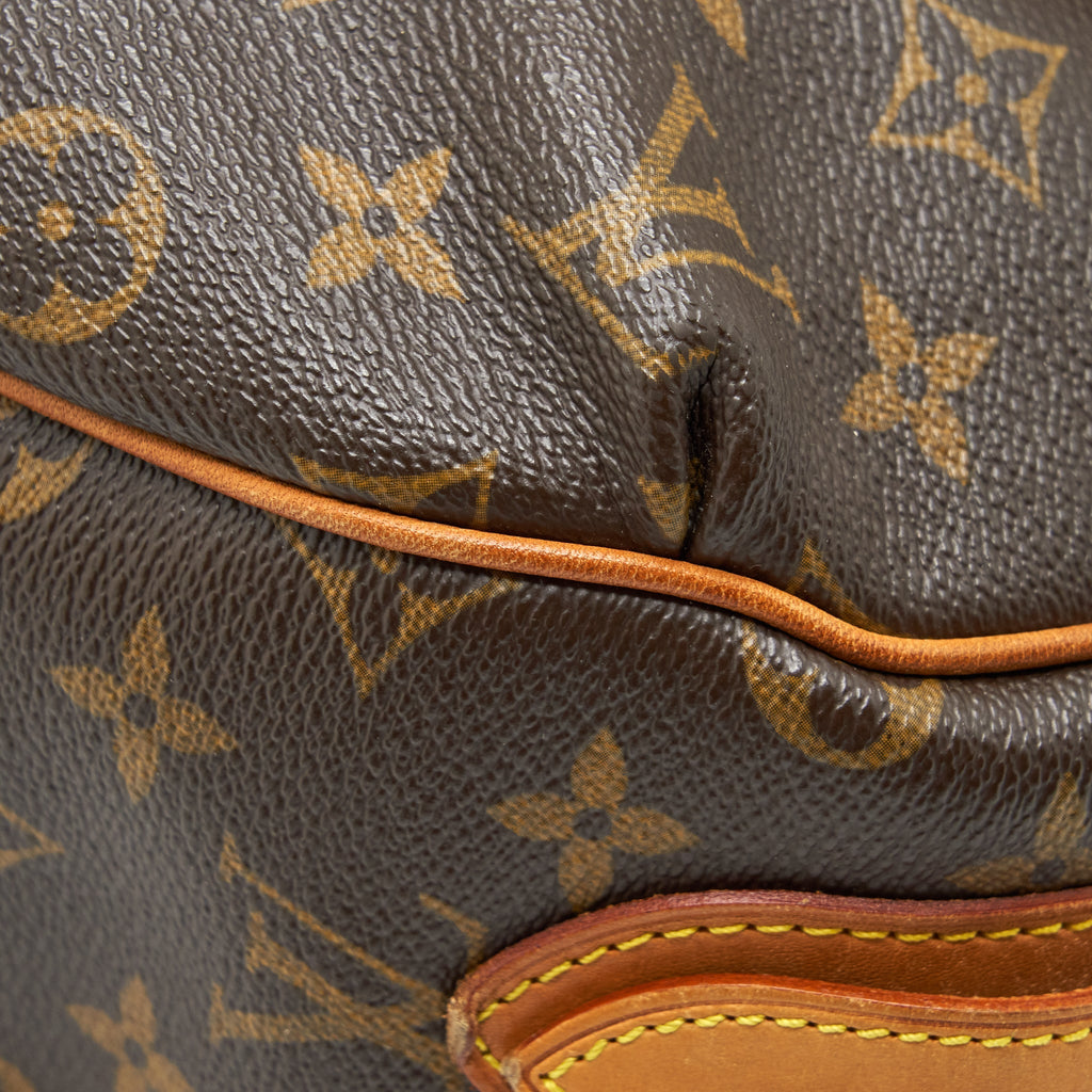 LOUIS VUITTON VINTAGE LARGE SHOULDER BAG MONOGRAM CANVAS GHW