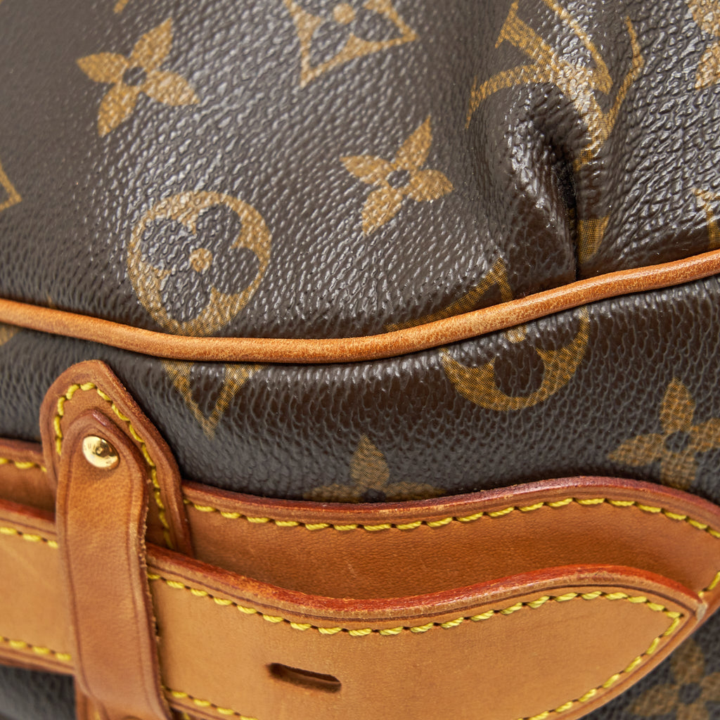 LOUIS VUITTON VINTAGE LARGE SHOULDER BAG MONOGRAM CANVAS GHW