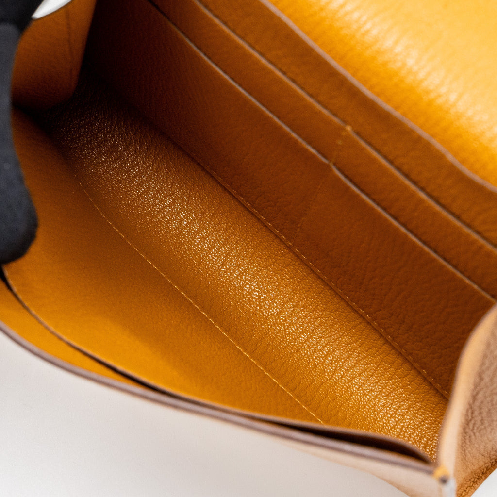 HERMES CLIC 16 WALLET CHEVRE MYSORE CARAMEL SHW