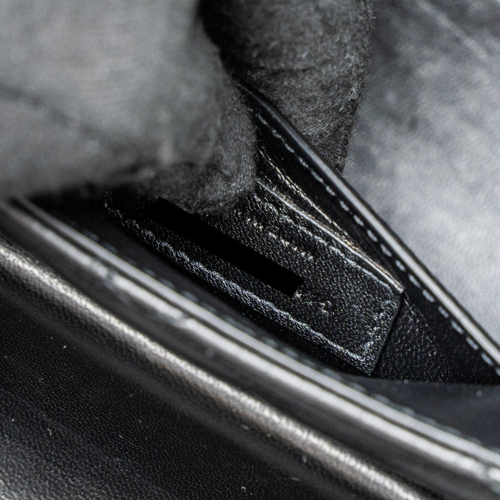 SAINT LAURENT JUNE BOX BAG LAMBSKIN BLACK GHW