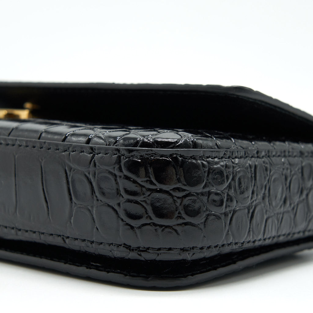 BALENCIAGA GHOST SLING BAG BLACK GHW