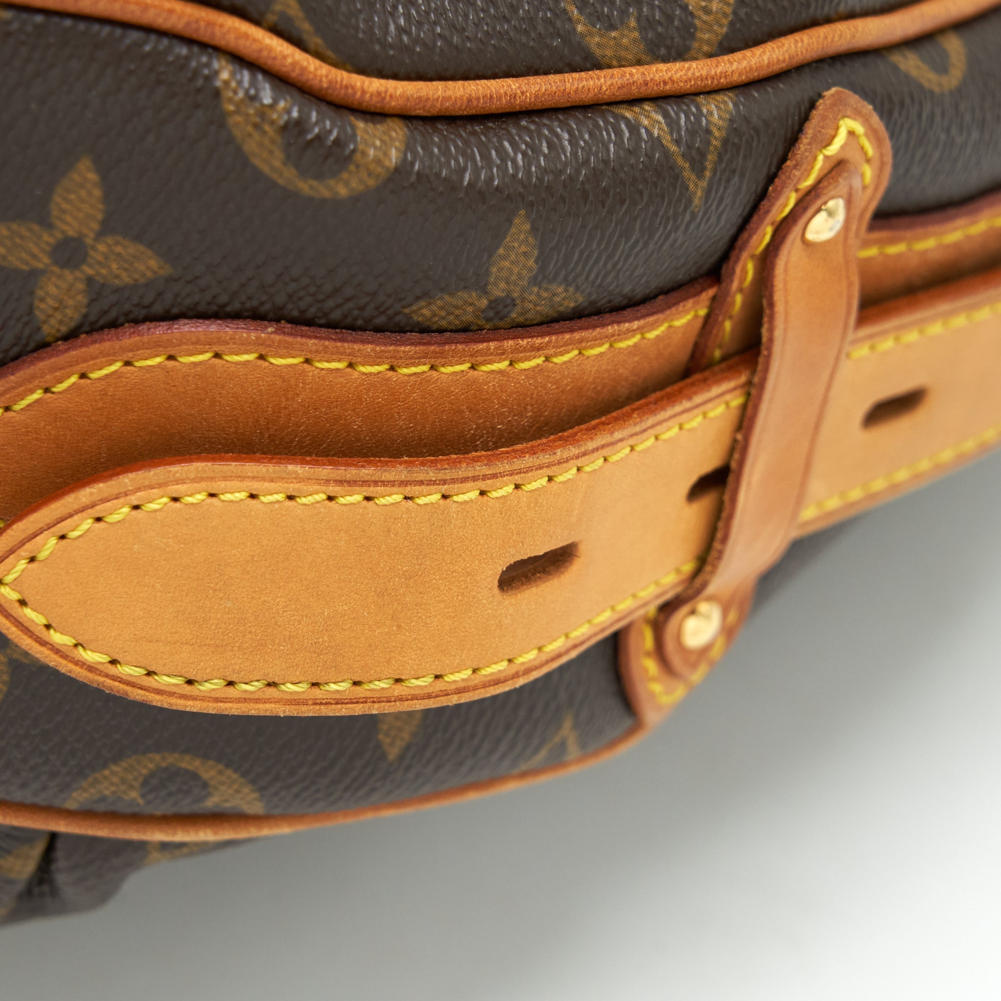 LOUIS VUITTON VINTAGE LARGE SHOULDER BAG MONOGRAM CANVAS GHW
