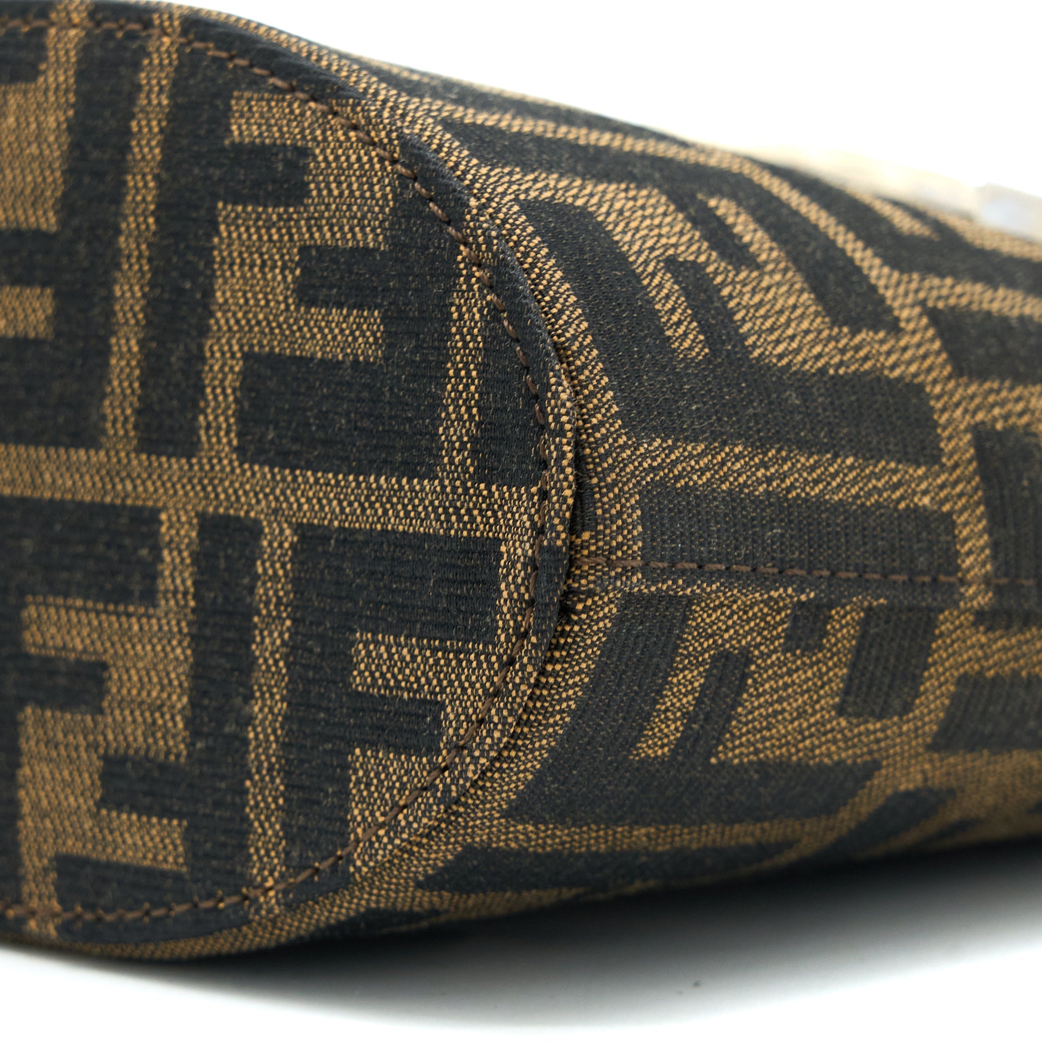 FENDI VINTAGE MINI BAG CANVAS/LEATHER FF JACQUARD SHW