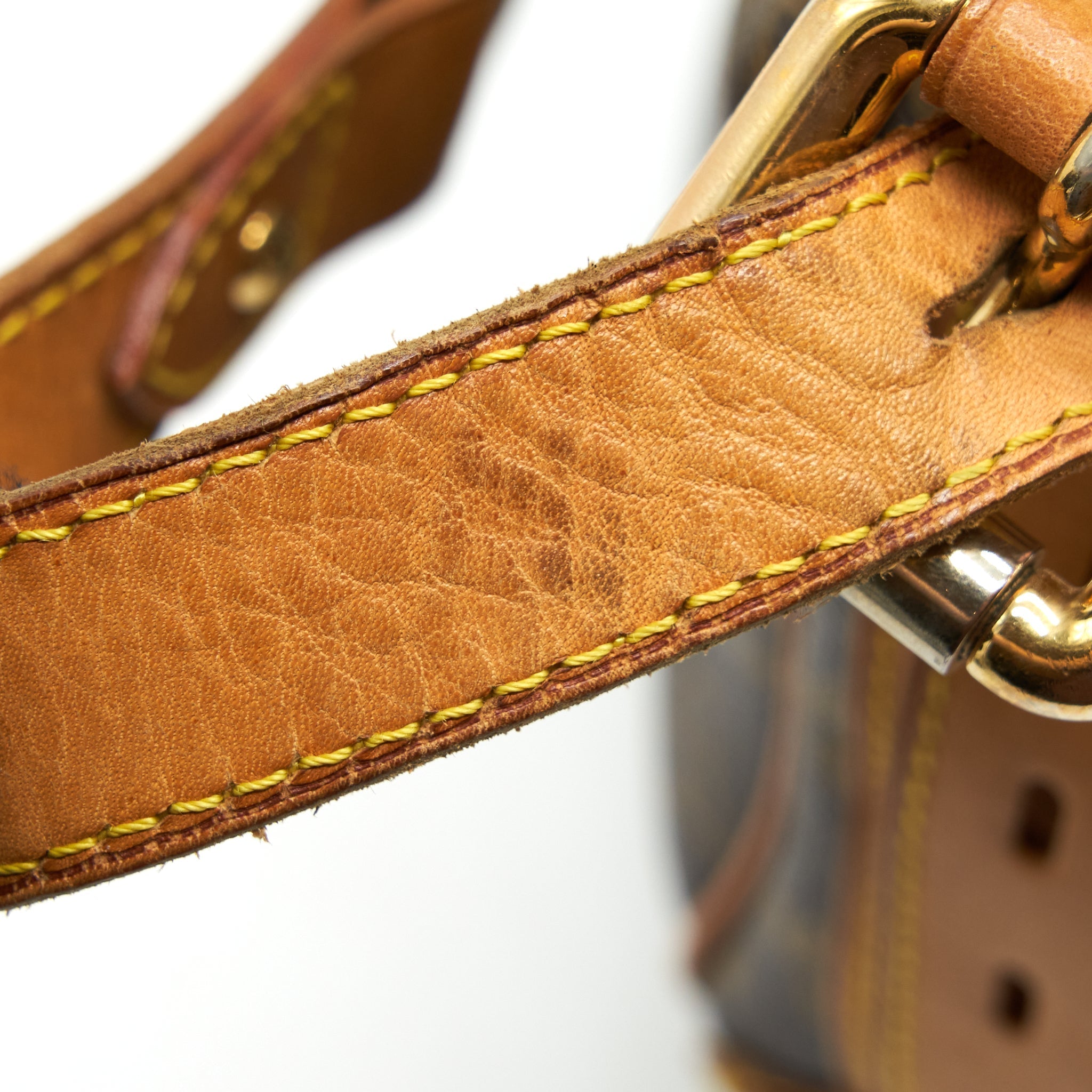 LOUIS VUITTON VINTAGE LARGE SHOULDER BAG MONOGRAM CANVAS GHW