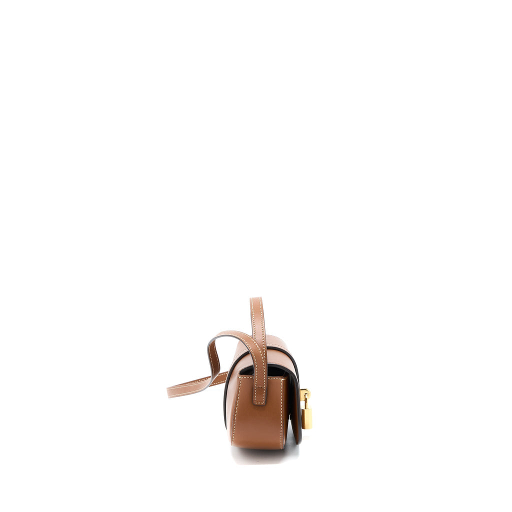 CELINE CLUTCH ON STRAP CALFSKIN TAN GHW