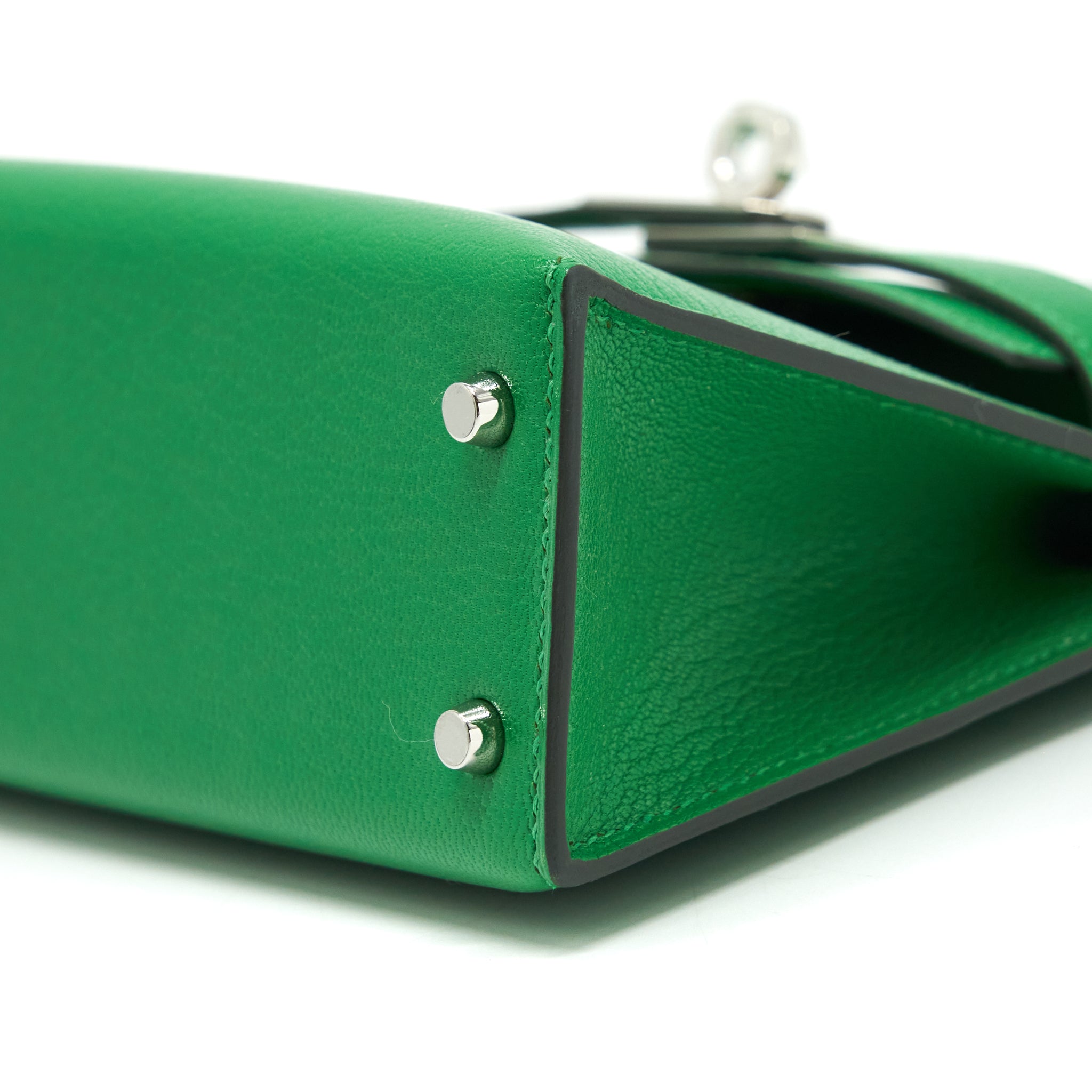 HERMES MINI KELLY 20CM CHEVRE 1K BAMBOU SHW
