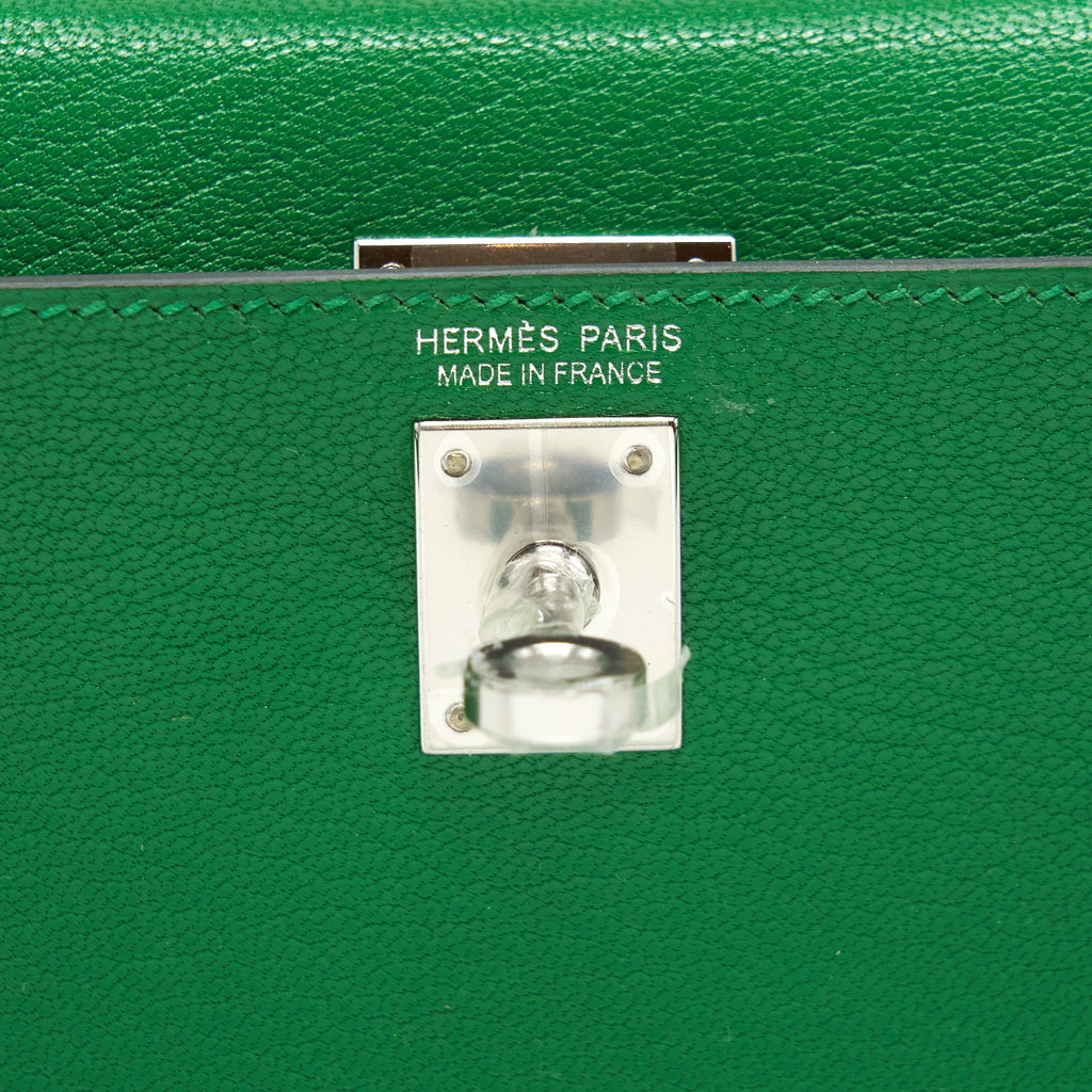 HERMES MINI KELLY 20CM CHEVRE 1K BAMBOU SHW