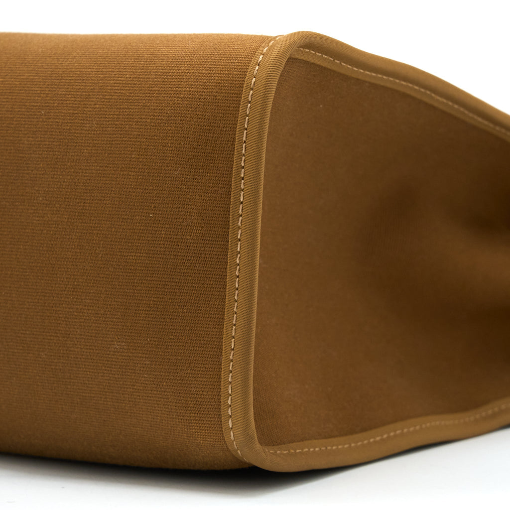 HERMES HERBAG 31 ZIP BAG CANVAS/HUNTER ALEZAN/EBENE SHW