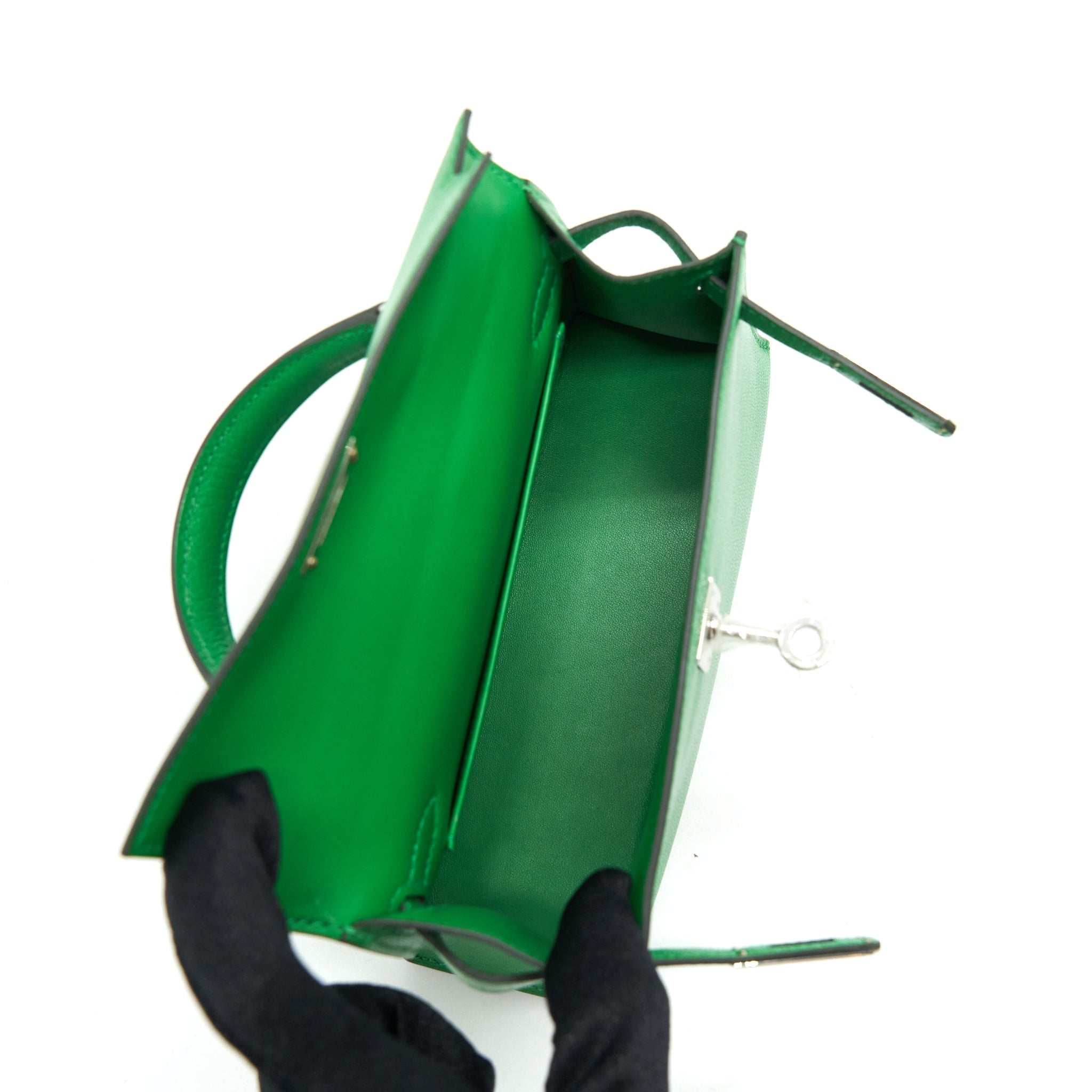 HERMES MINI KELLY 20CM CHEVRE 1K BAMBOU SHW
