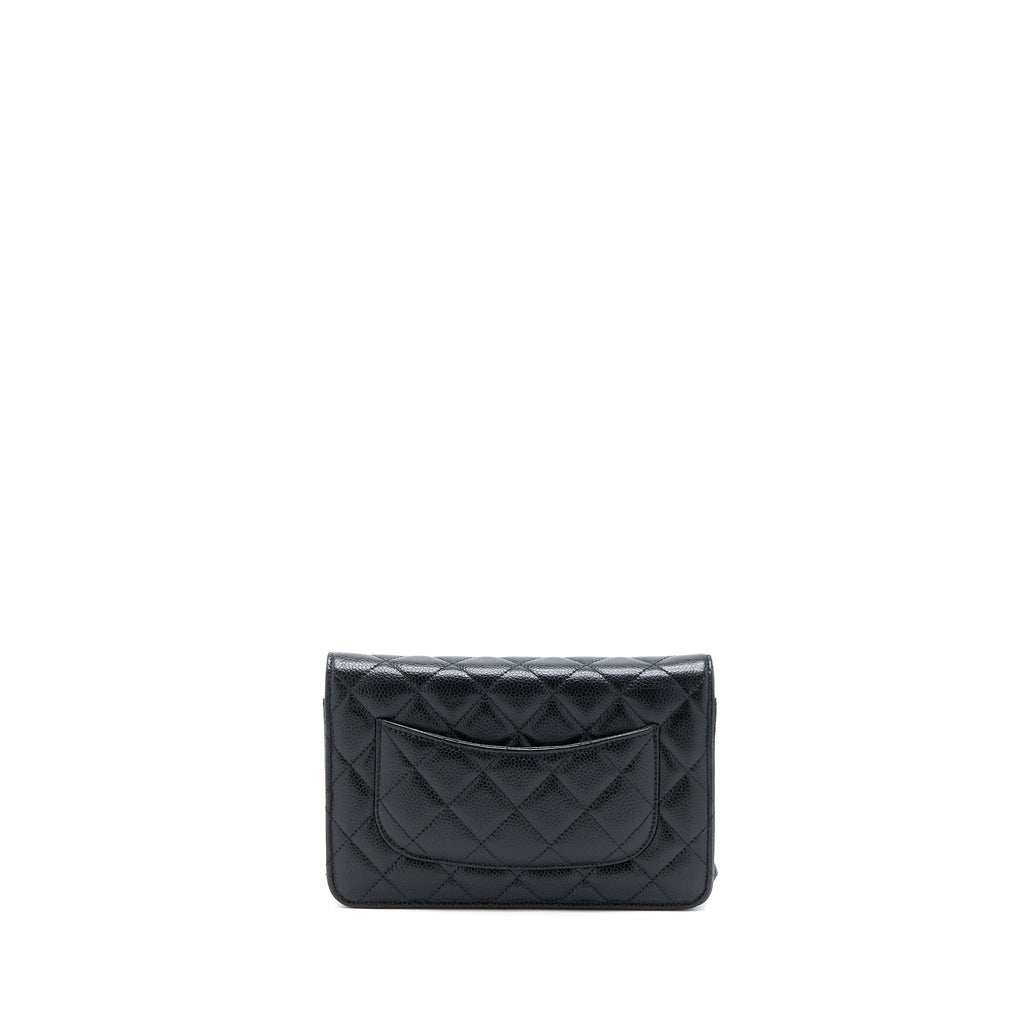 CHANEL CLASSIC WALLET ON CHAIN CAVIAR BLACK GHW