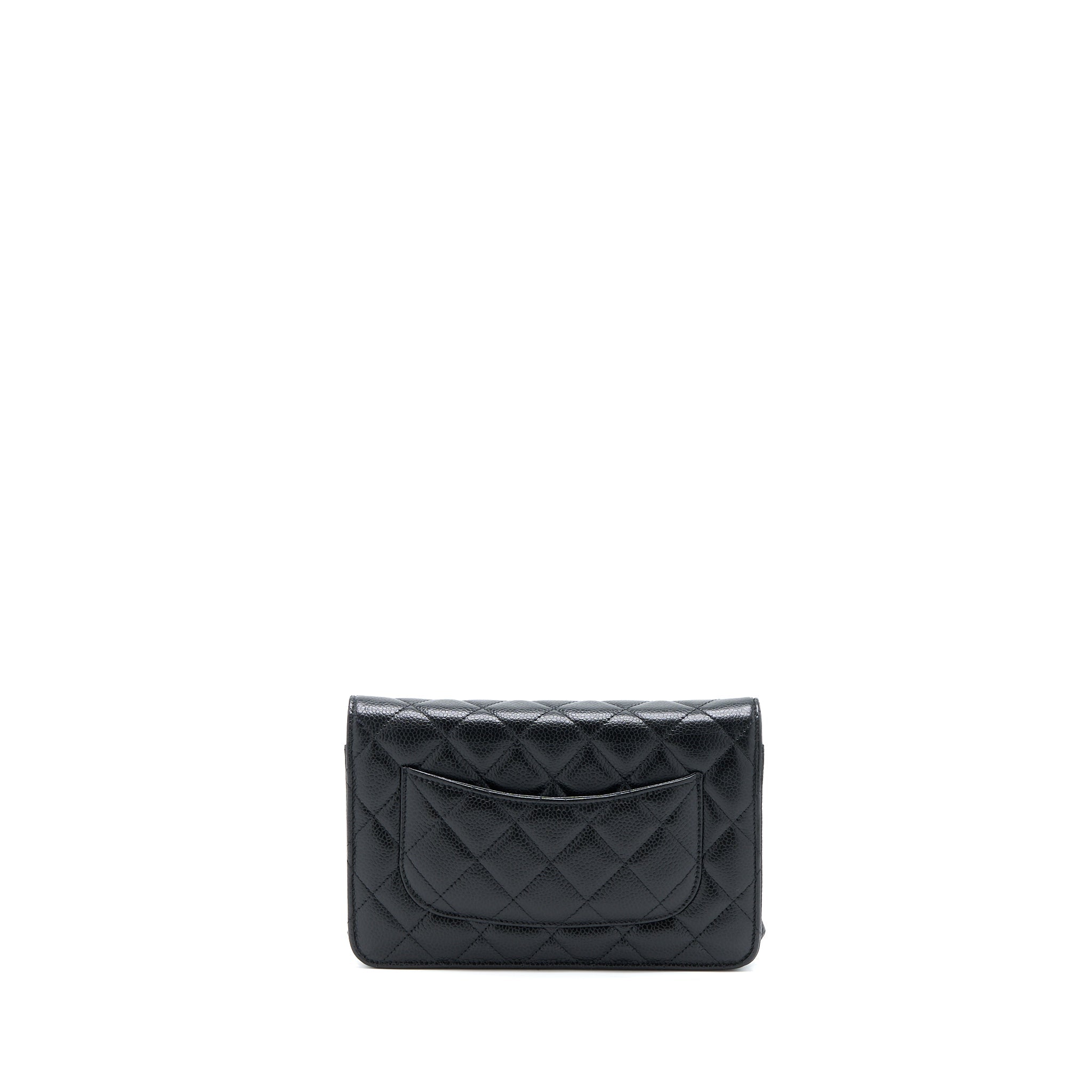 CHANEL CLASSIC WALLET ON CHAIN CAVIAR BLACK GHW