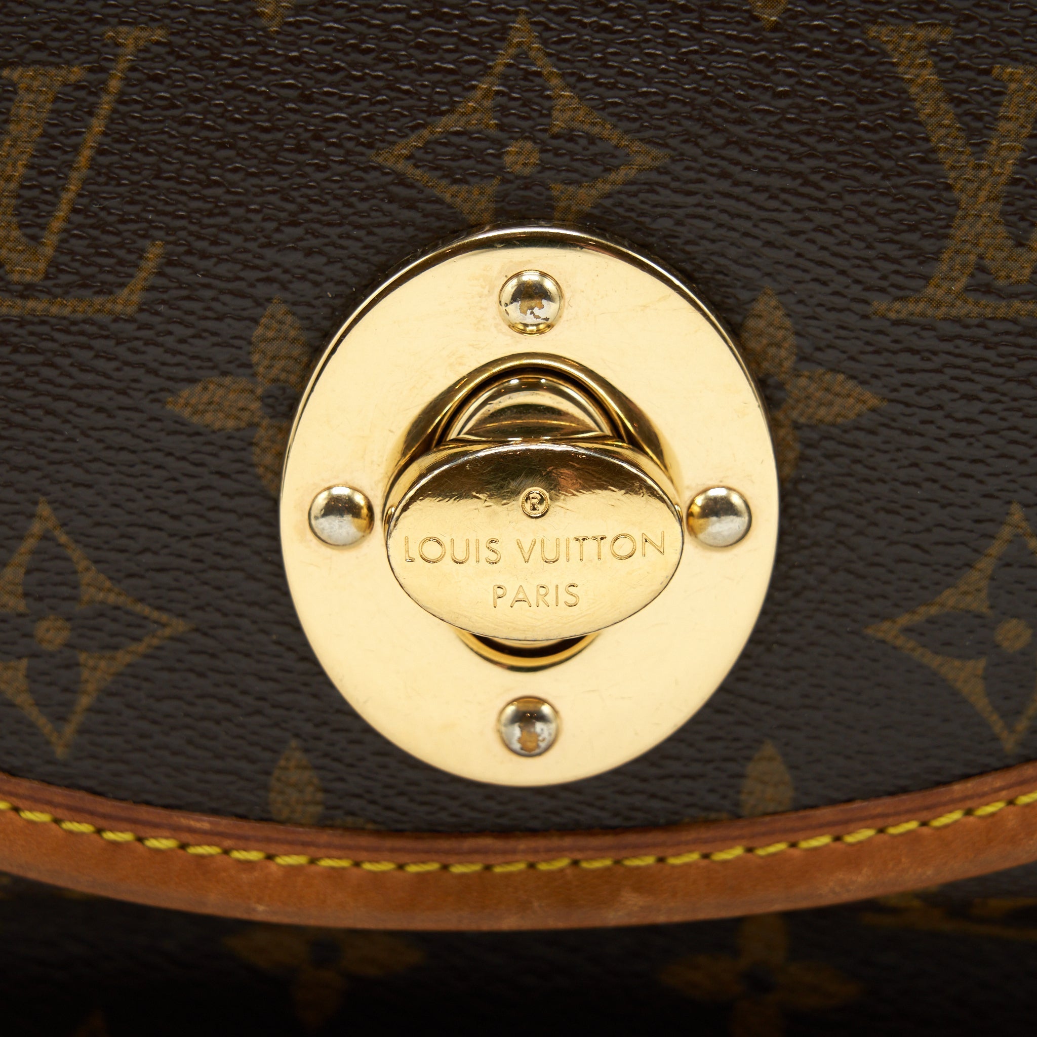 LOUIS VUITTON VINTAGE LARGE SHOULDER BAG MONOGRAM CANVAS GHW