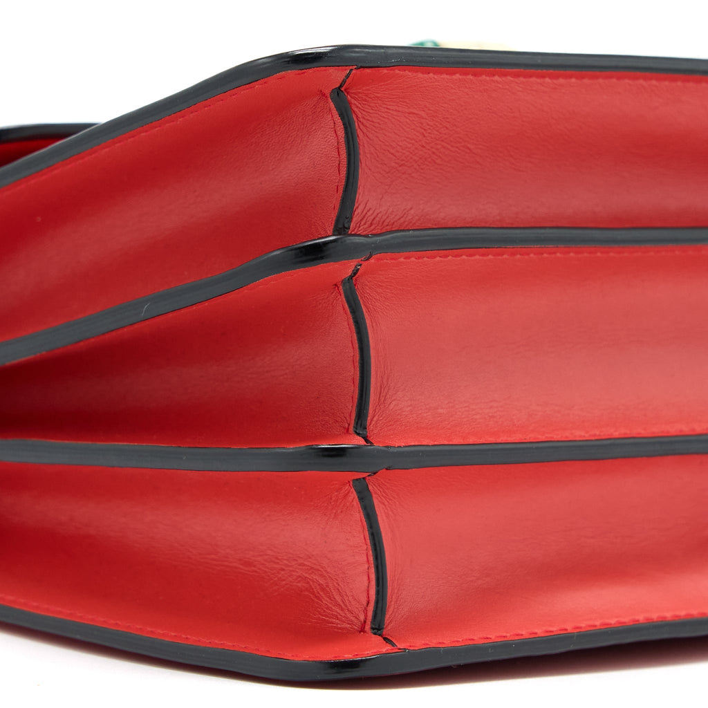 BVLGARI SERPENTI FOREVER TOP HANDLE BAG CALFKSIN ORANGE RED LGHW