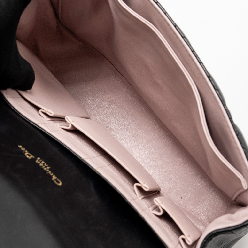 DIOR MISS DIOR FLAP BAG LAMBSKIN BLACK LGHW