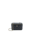 CHANEL LONG VANITY WITH CHAIN LAMBSKIN BLACK LGHW