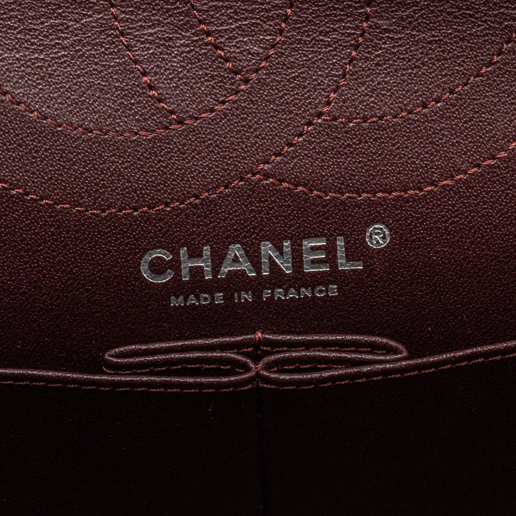 CHANEL LARGE 2.55 REISSUE FLAP BAG AGED CALFSKIN BLACK RUTHENIUM HARDWARE (MICROCHIP)