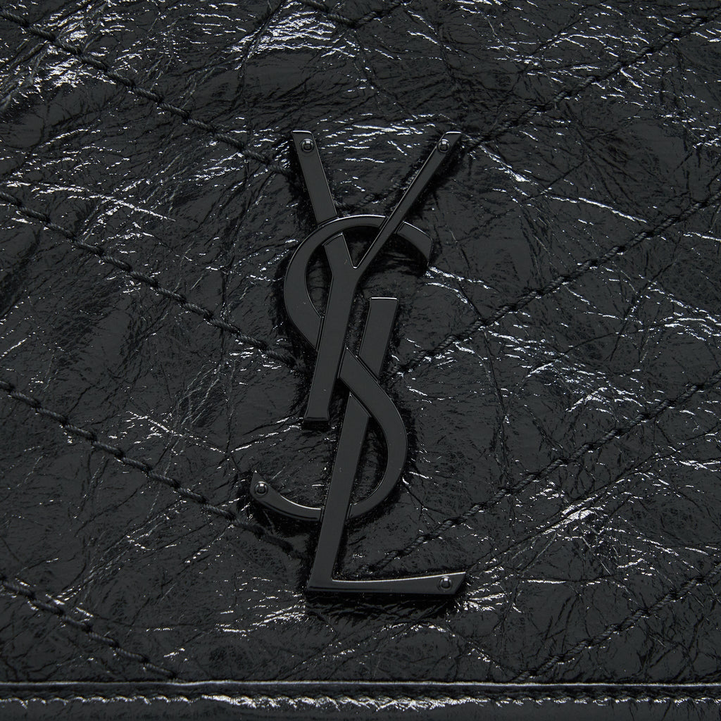 SAINT LAURENT NIKI LARGE BAG IN BLACK AND BLACK HARDWARE