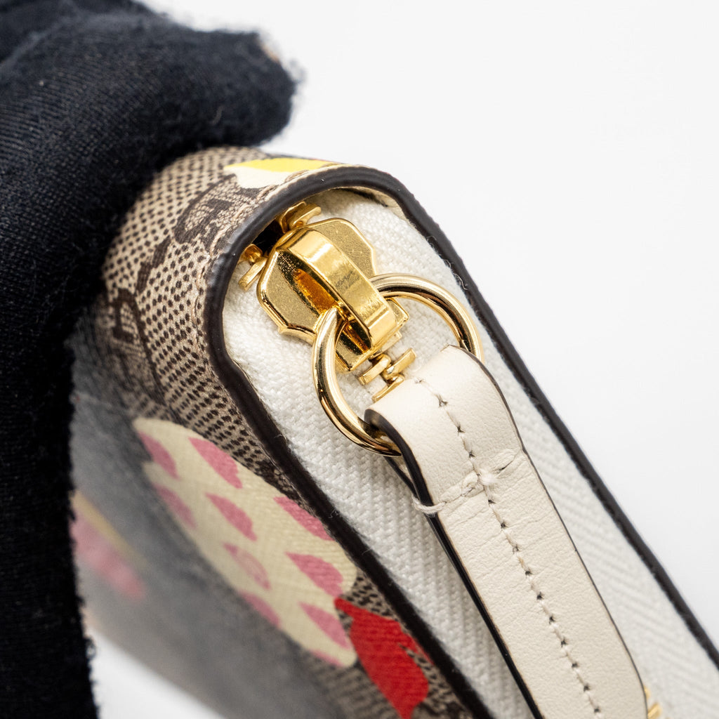 GUCCI ZIPPER WALLET GG SUPREME CANVAS WITH PRINT MULTICOLOR LGHW