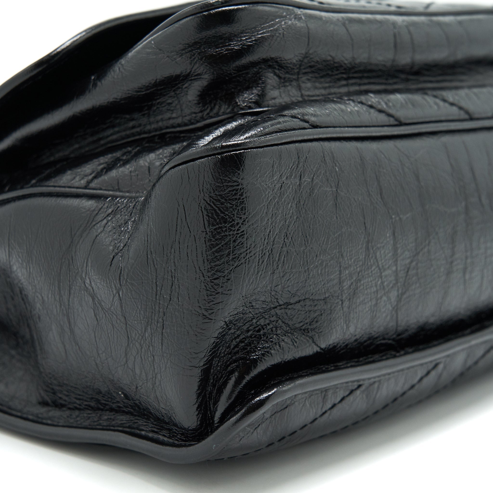 SAINT LAURENT NIKI LARGE BAG IN BLACK AND BLACK HARDWARE