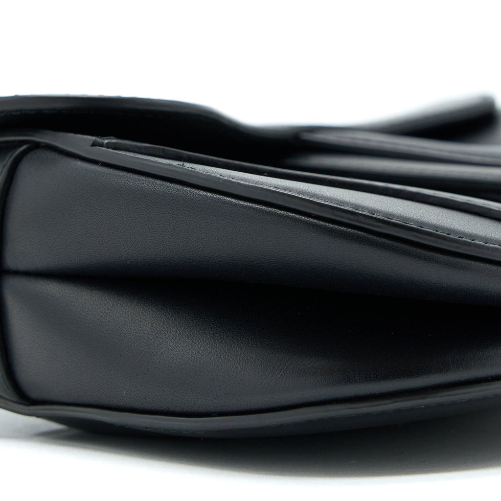 DIOR MINI SADDLE BAG CALFSKIN BLACK GHW