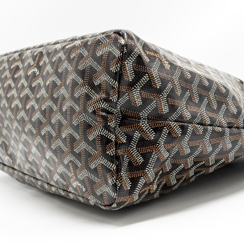 GOYARD BOHEME HOBO BAG GOYARDINE CANVAS BLACK SHW
