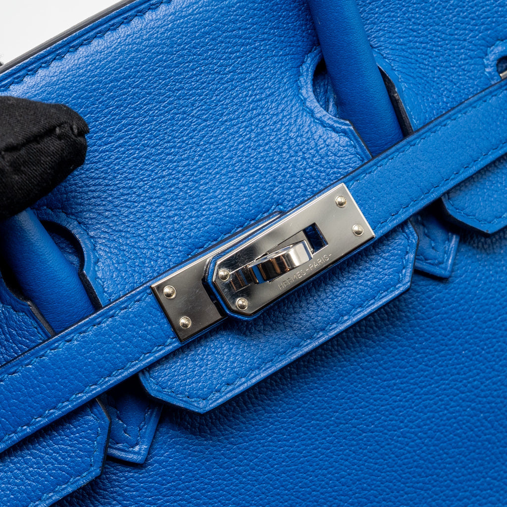 HERMES BIRKIN 25 TAURILLON NOVELLO I7 BLUE ZELLIGE SHW