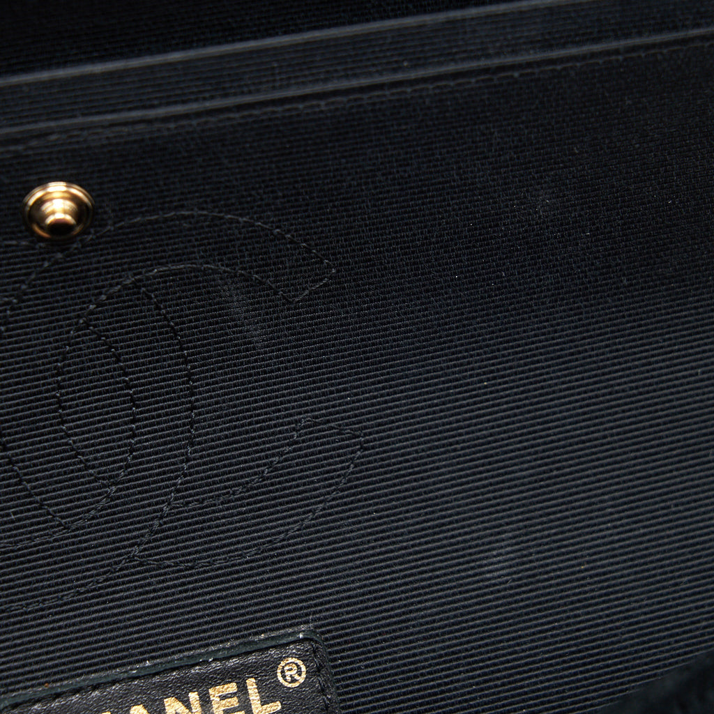 CHANEL VELVET MEDIUM CLASSIC DOUBLE FLAP BAG VELVET BLACK LGHW