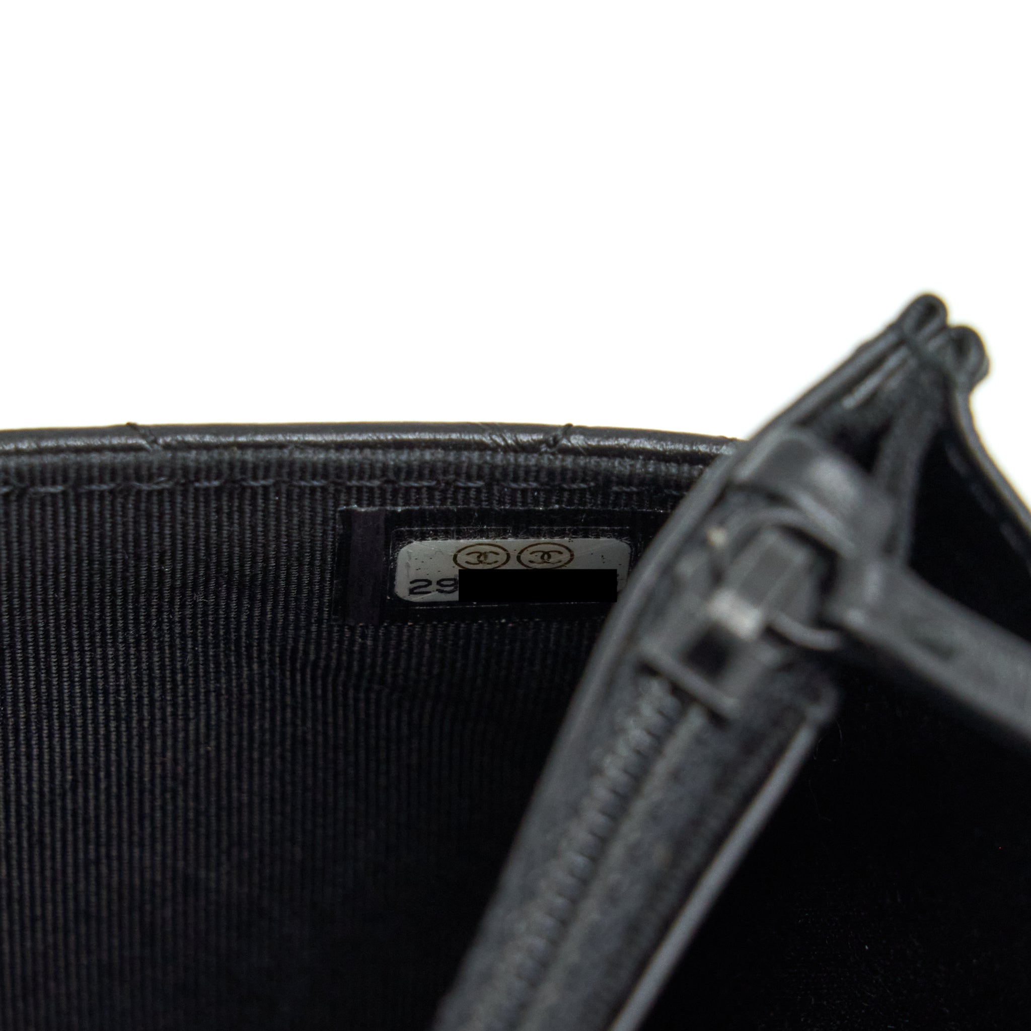 CHANEL REISSUE WALLET ON CHAIN AGED CALFSKIN BLACK WITH BLACK HARDWARE