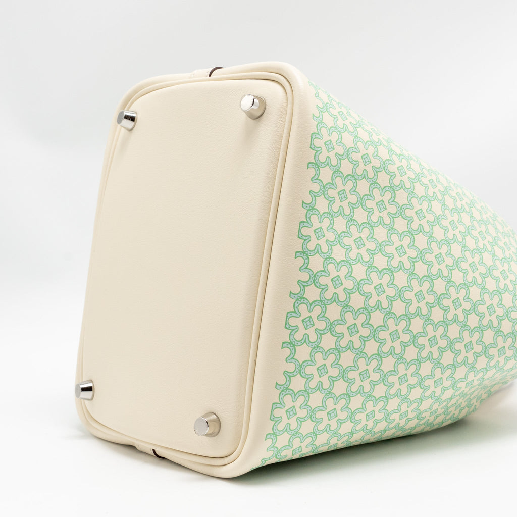 HERMES LUCKY DAISY PICOTIN 18 LOCK BAG SWIFT NATA/VERT/BLANC SHW