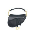 DIOR MINI SADDLE BAG CALFSKIN BLACK GHW