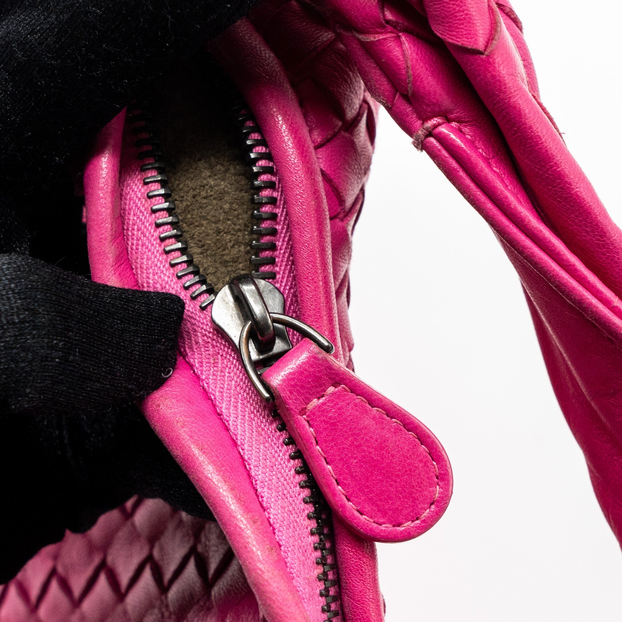 BOTTEGA VENETA INTRECCIATO LARGE SHOULDER BAG NAPPA PINK SHW