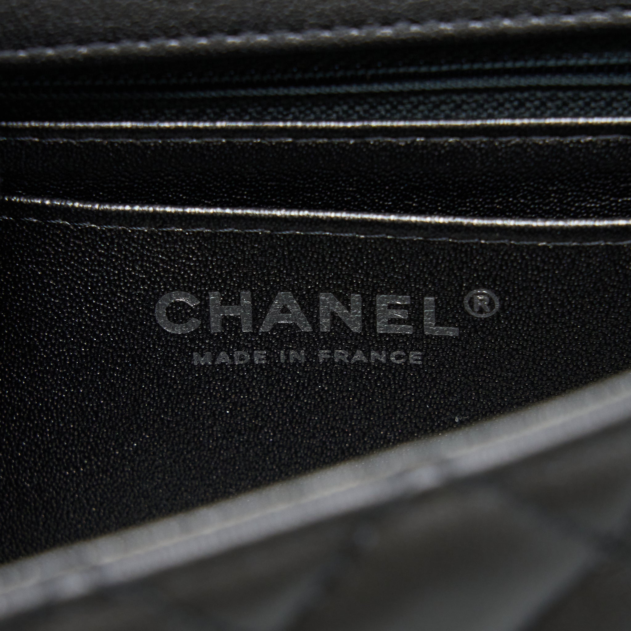 CHANEL MINI 2.55 REISSUE FLAP BAG GOATSKIN DARK GREY RUTHENIUM HARDWARE