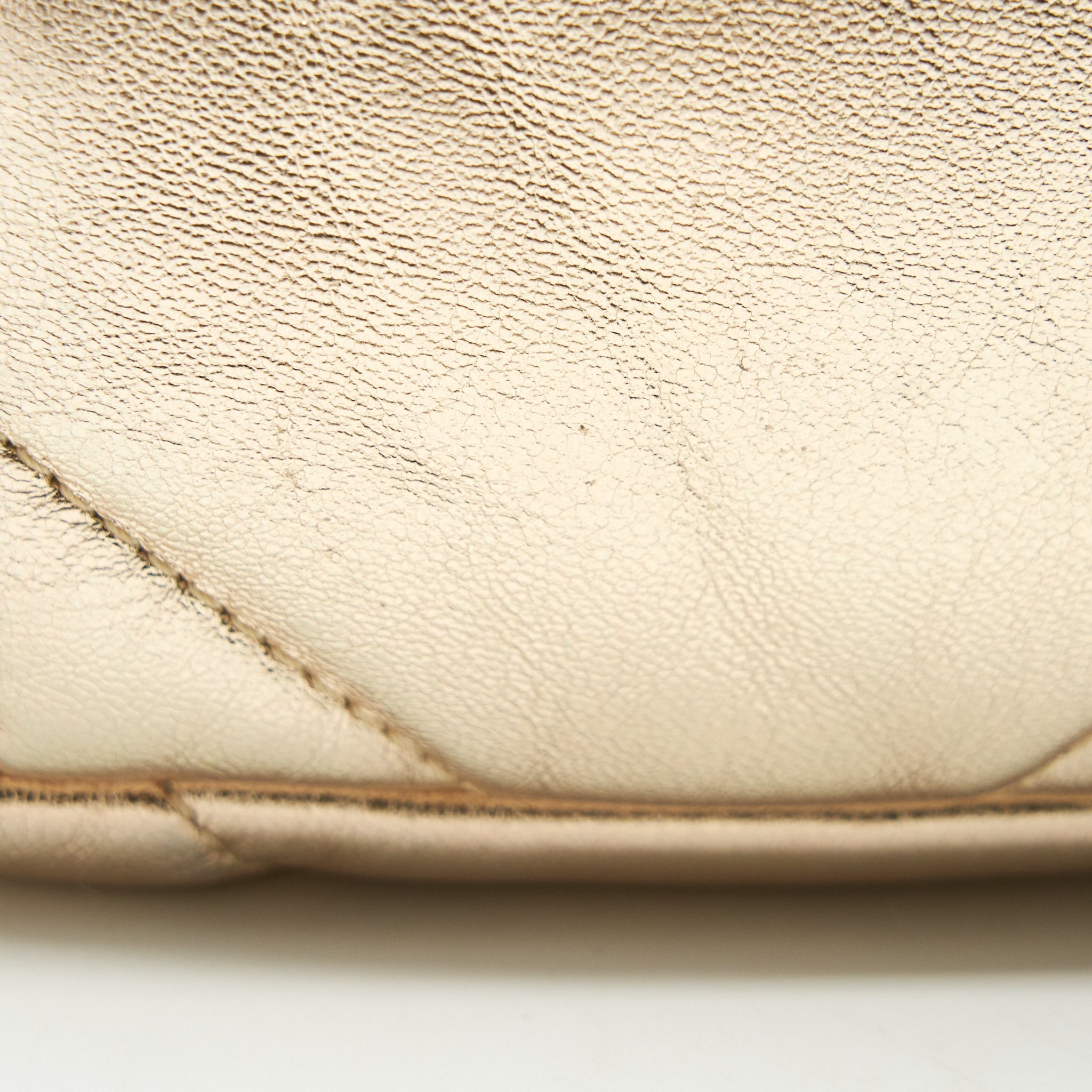 CHANEL SMALL 19 BAG GOLD COLOR WITH GOLD/ SILVER HARDWARE