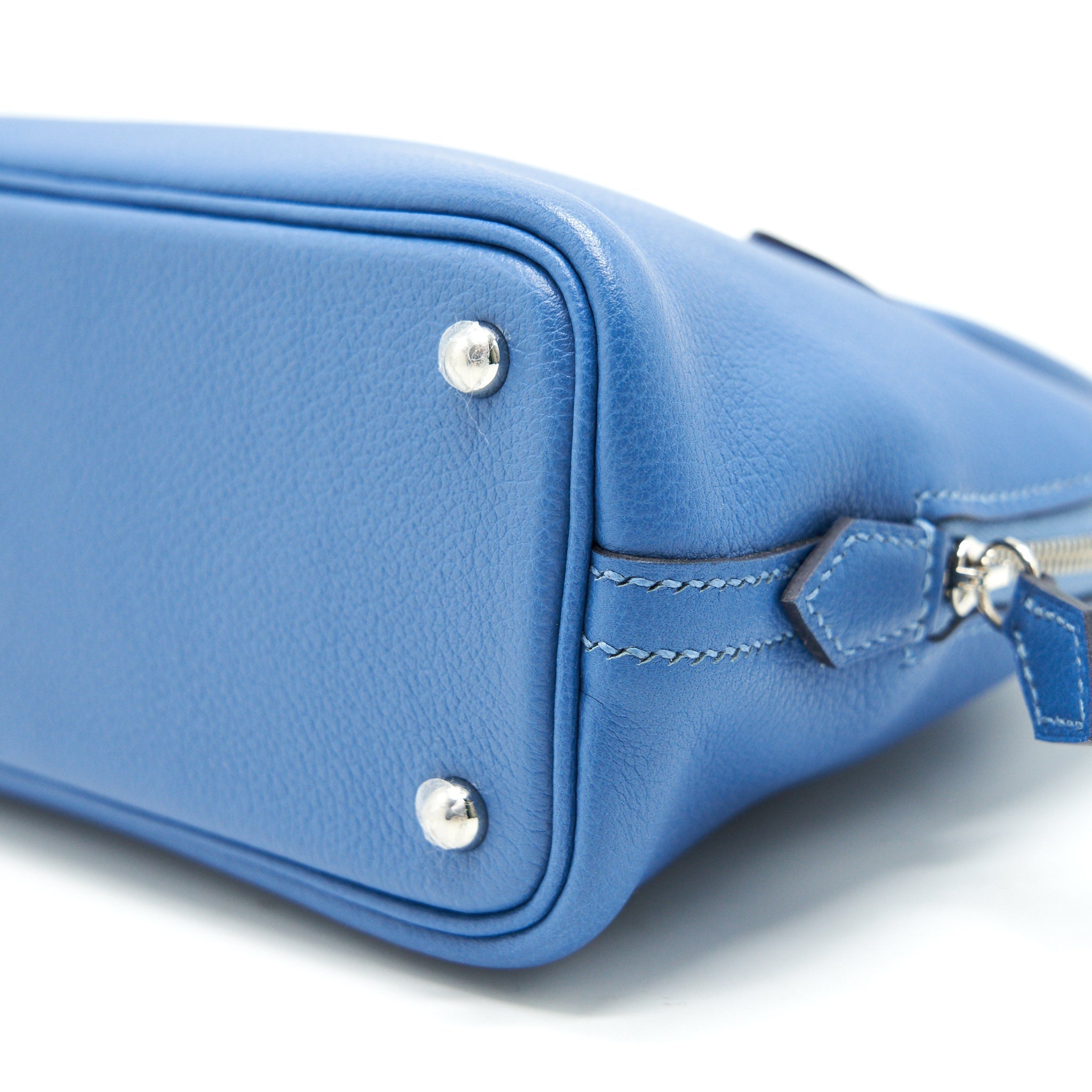 HERMES MINI BOLIDE EVERCOLOUR BLUE WITH SHW