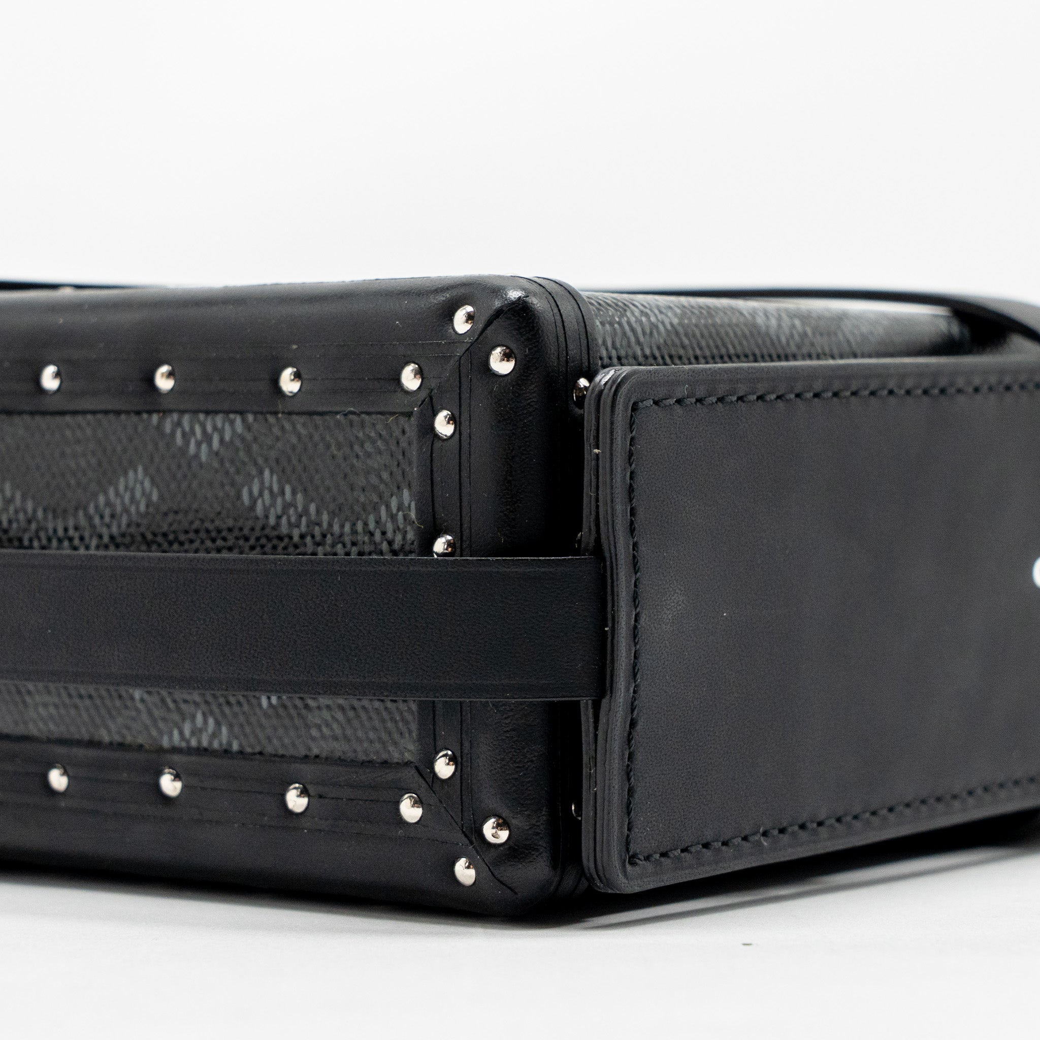 GOYARD MINAUDIERE TRUNK BAG GOYARDINE CANVAS BLACK SHW