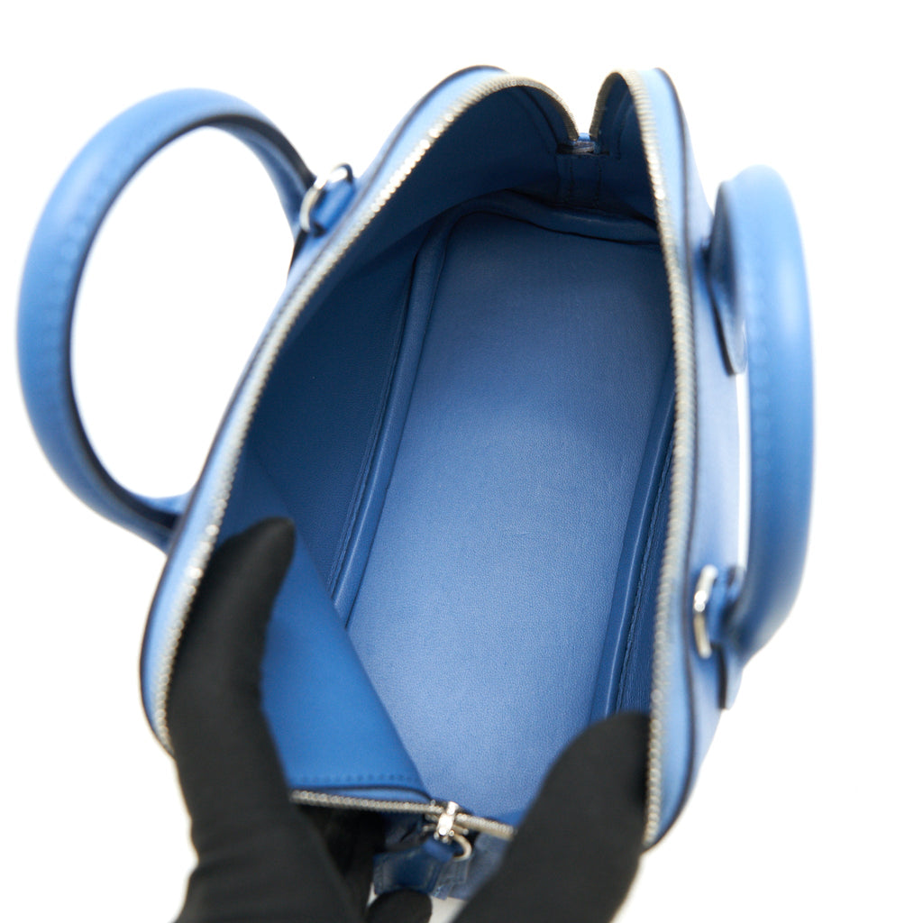 HERMES MINI BOLIDE EVERCOLOUR BLUE WITH SHW