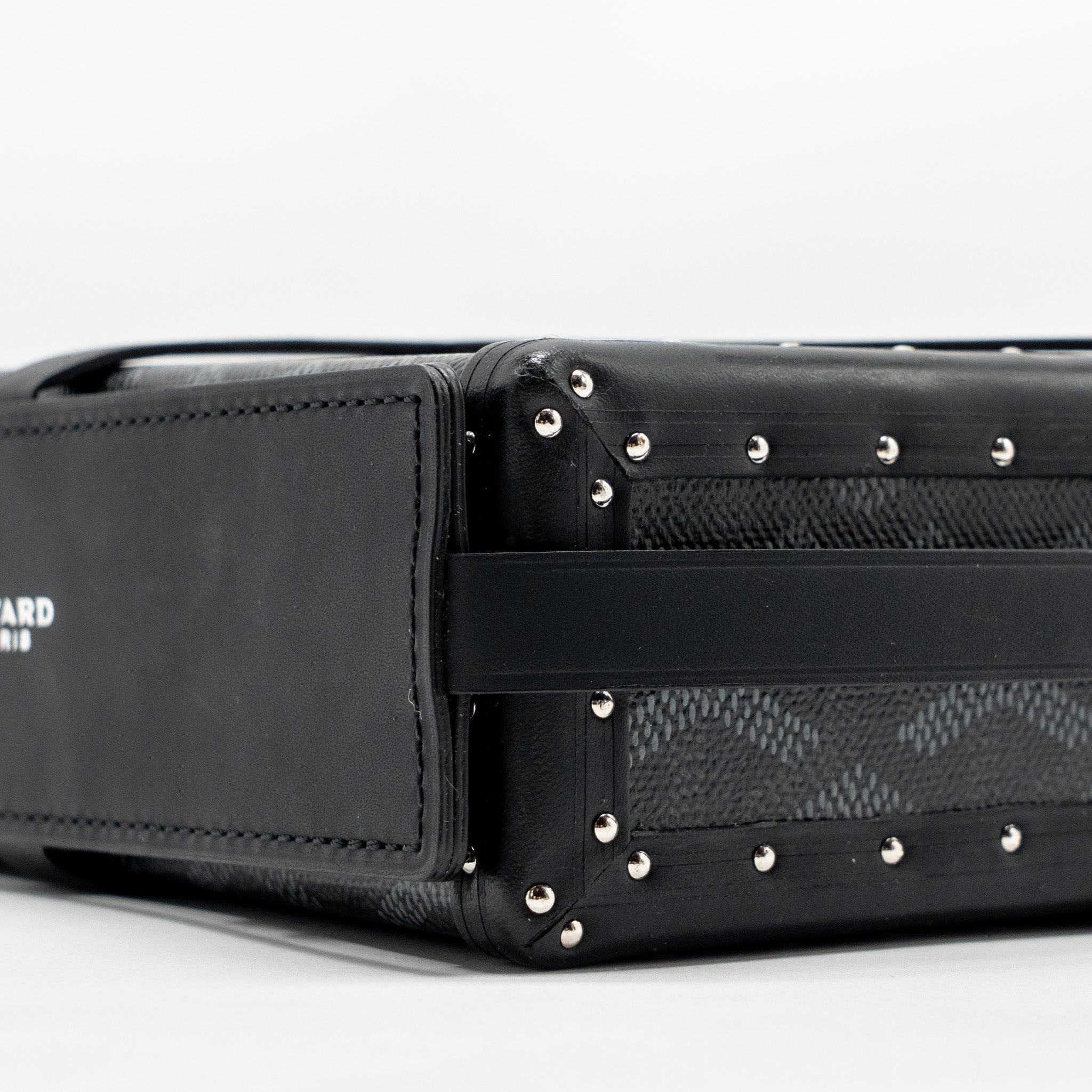GOYARD MINAUDIERE TRUNK BAG GOYARDINE CANVAS BLACK SHW