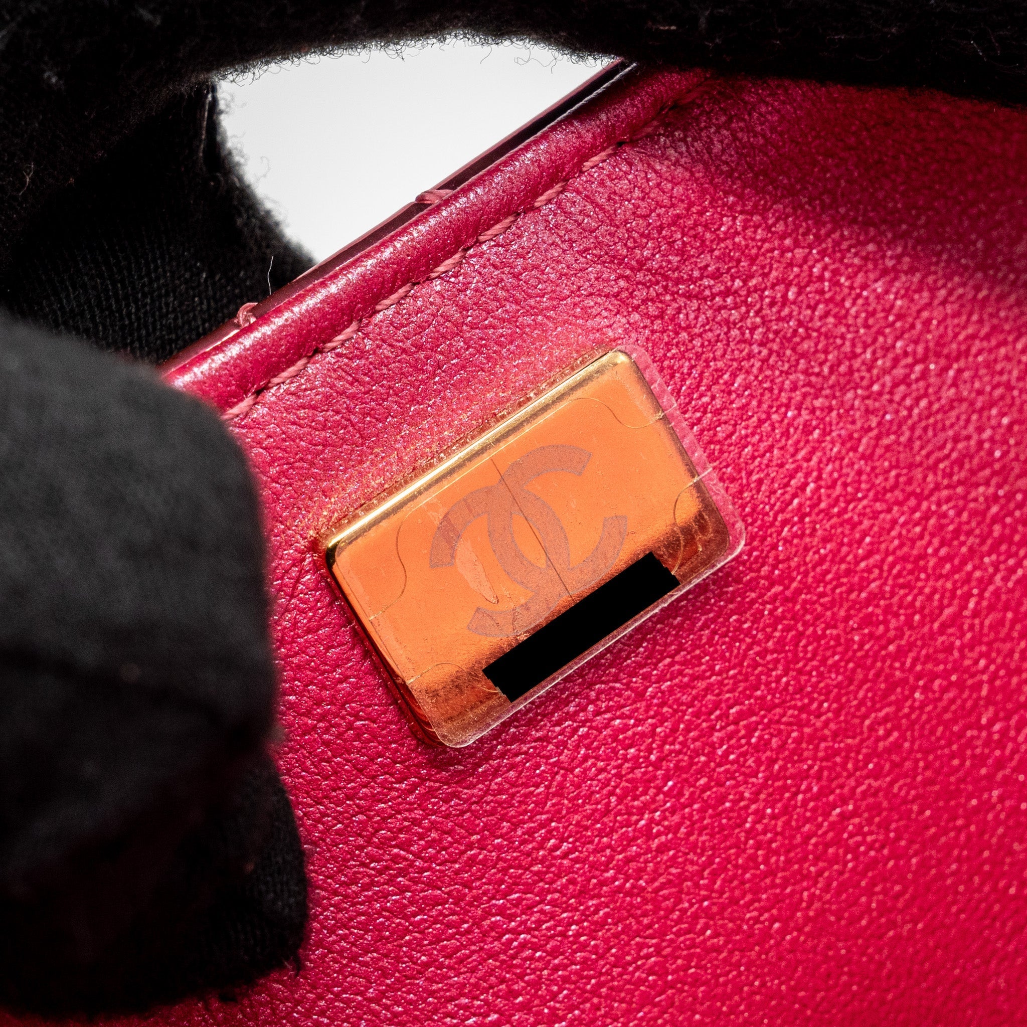 CHANEL 24C MINI FLAP BAG WITH STAR COIN PURSE PATENT/CALFSKIN METALLIC PINK LGHW (MICROCHIP)