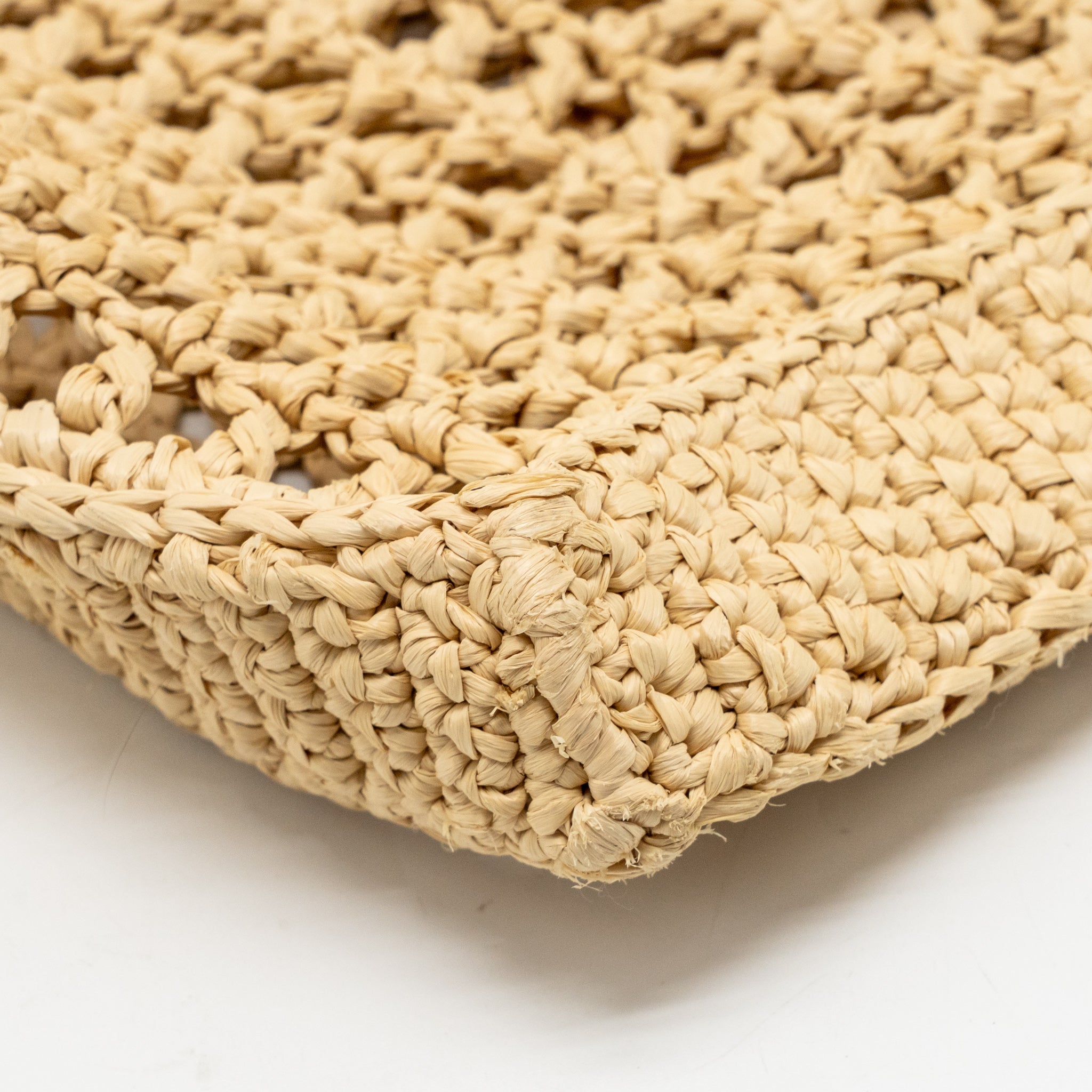 PRADA CROCHET TOTE BAG RAFFIA NATURAL