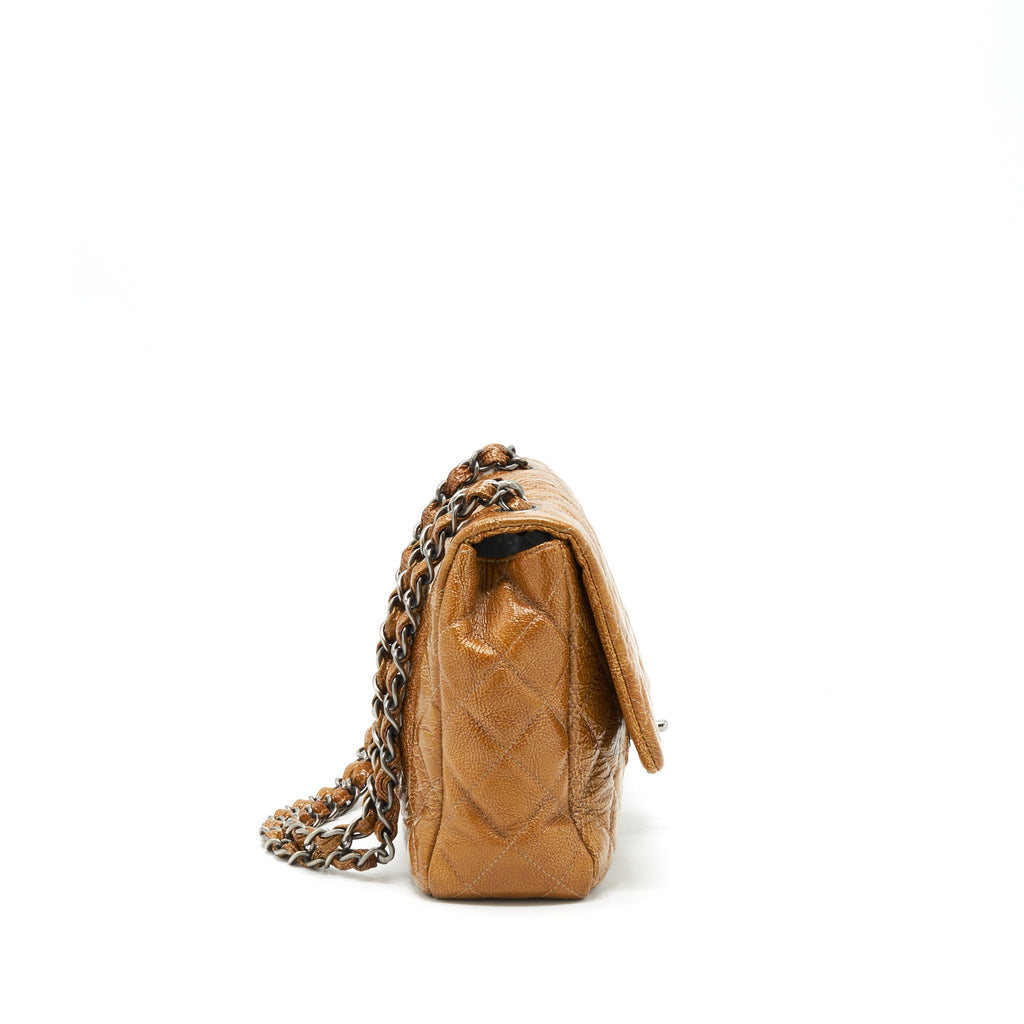 CHANEL SEASONAL FLAP BAG CARAMEL SHW