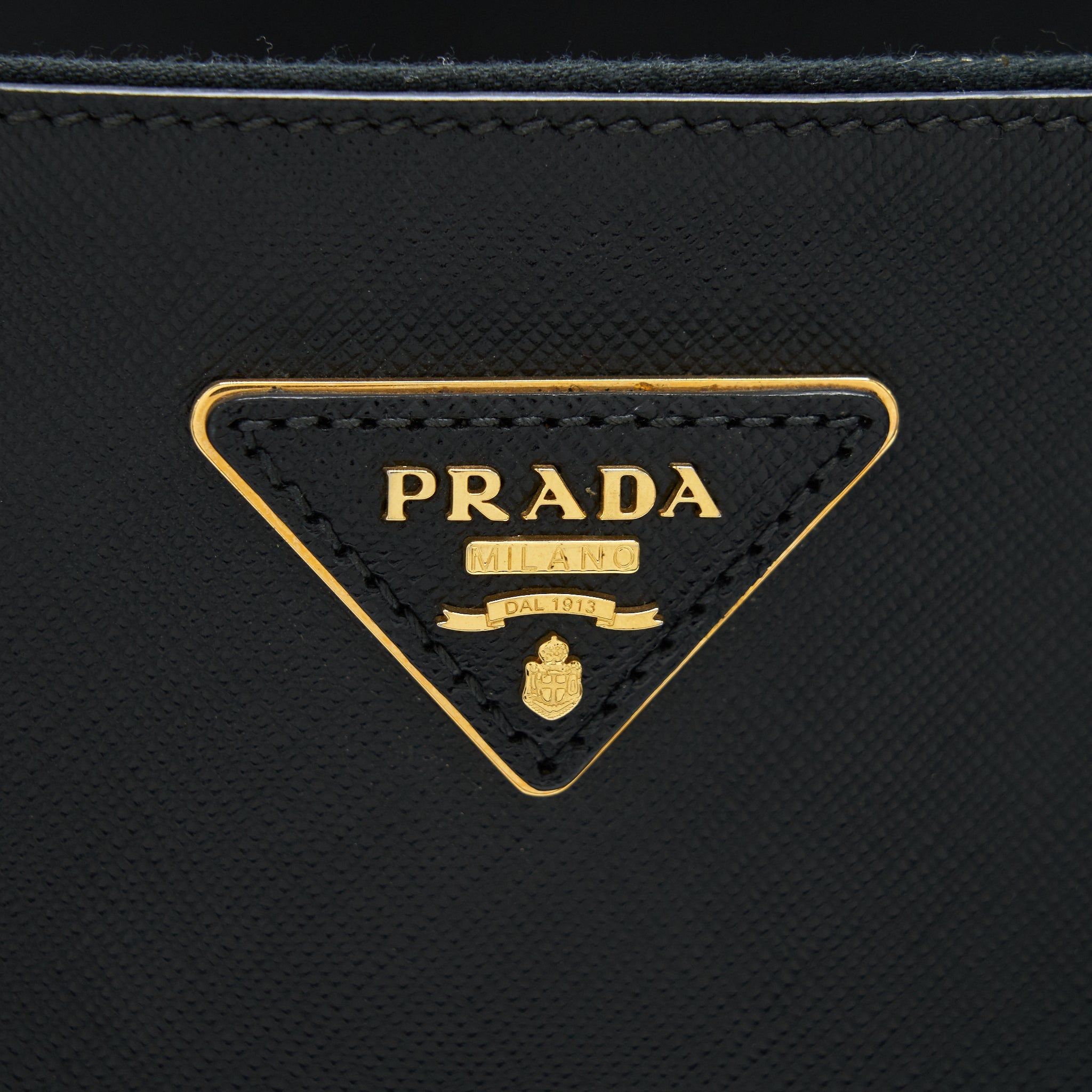 PRADA SAFFIANO LARGE TOTE BAG BLACK GHW