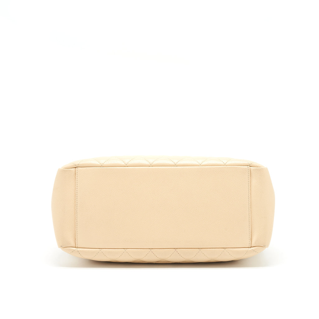 CHANEL GRAND SHOPPING TOTE BAG CAVIAR BEIGE SHW