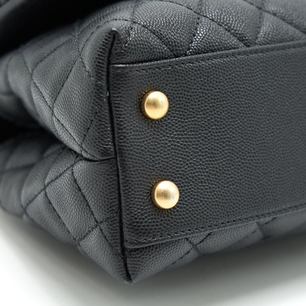 CHANEL CAVIAR QUILTED MINI COCO HANDLE FLAP BAG