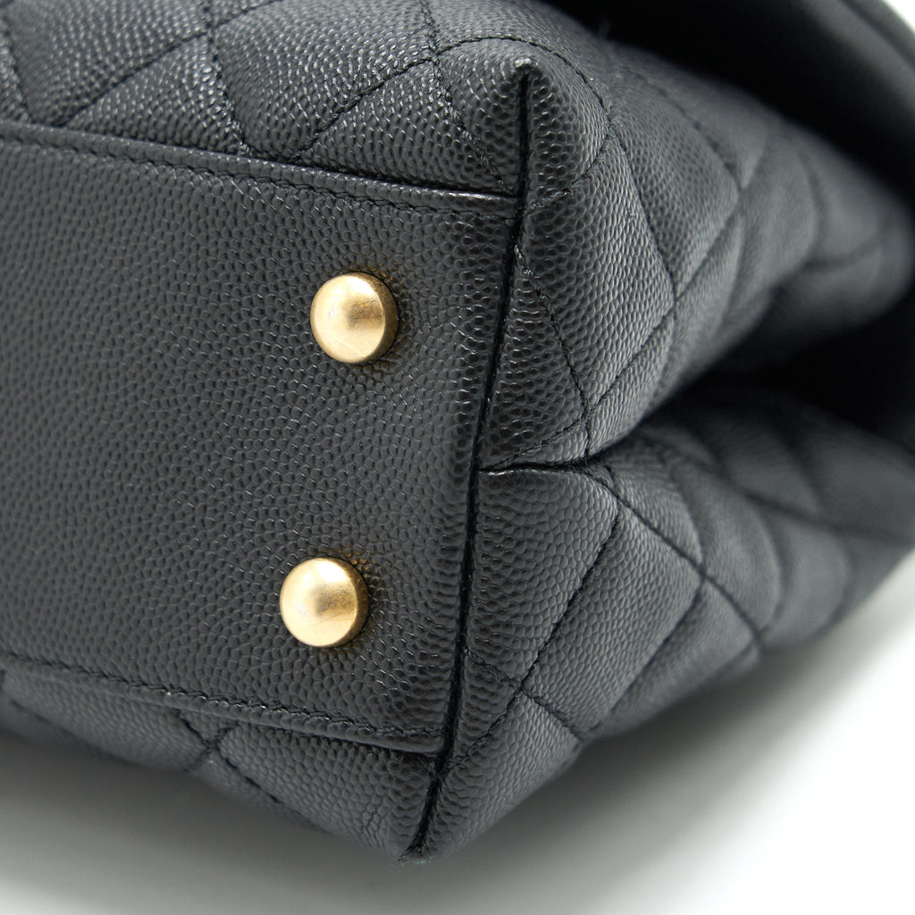 CHANEL CAVIAR QUILTED MINI COCO HANDLE FLAP BAG