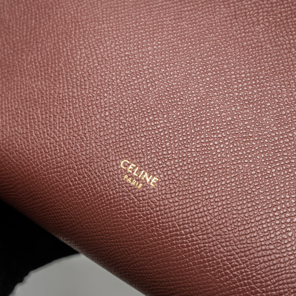 CELINE MICRO BELT BAG GRAINED CALFSKIN BURGUNDY GHW