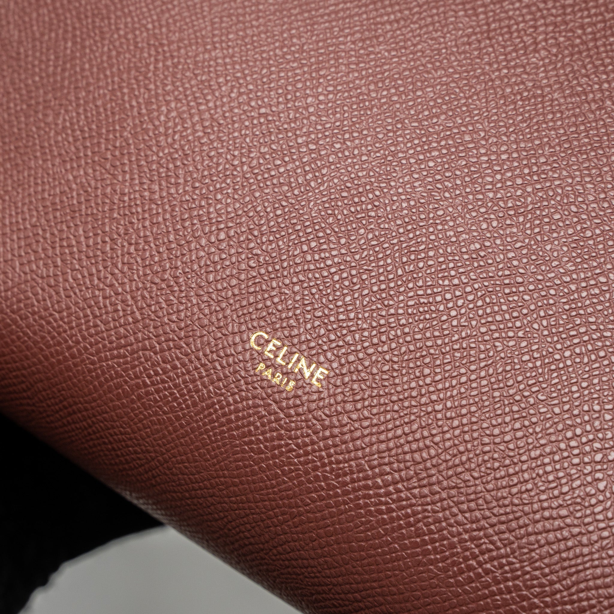 CELINE MICRO BELT BAG GRAINED CALFSKIN BURGUNDY GHW